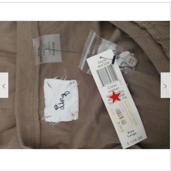 NWT Linq Dress Shirt Sz L Midi Green Stretch Modal - Picture 7 of 8